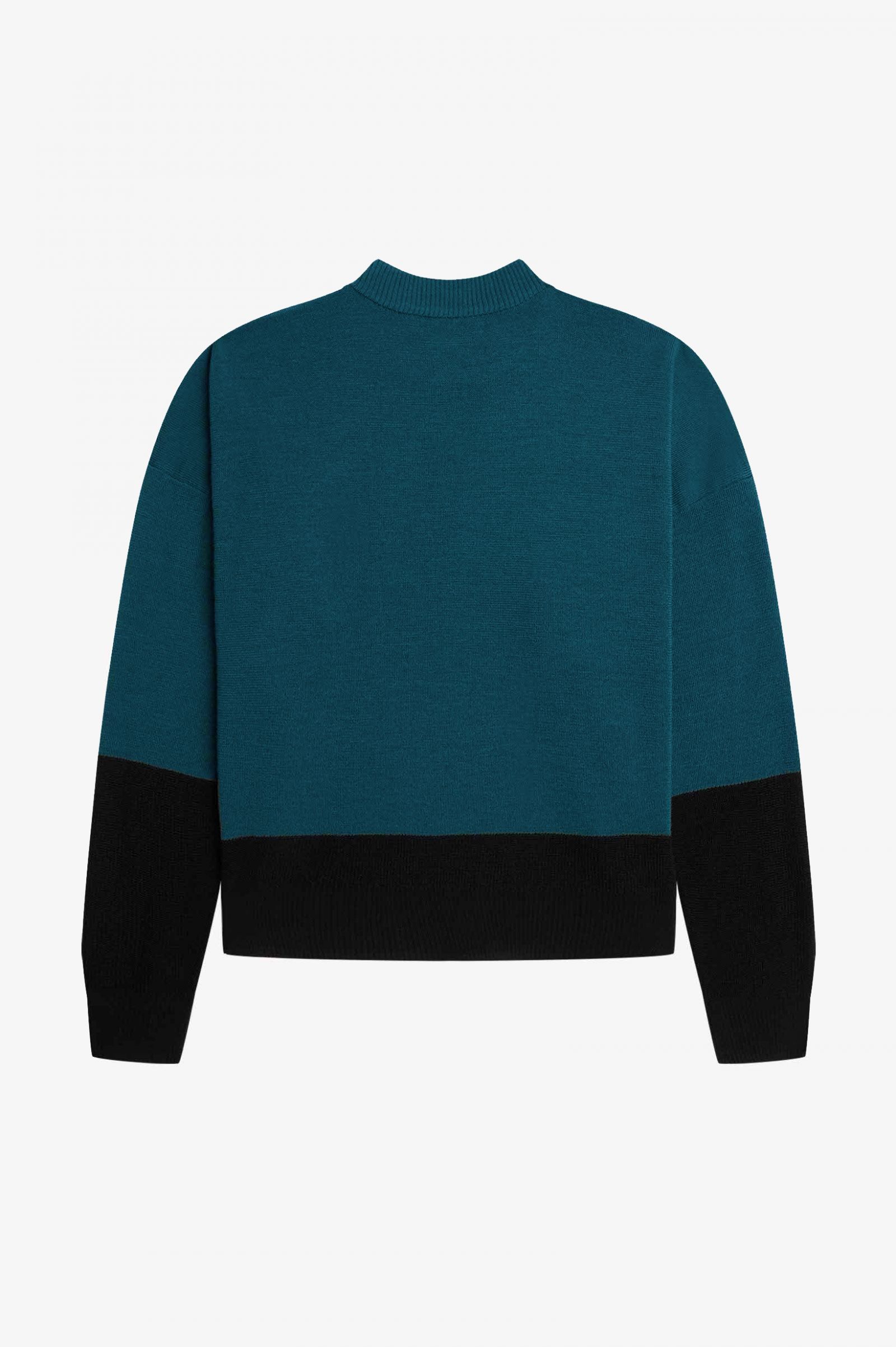Colour Block Jumper Petrol Blue