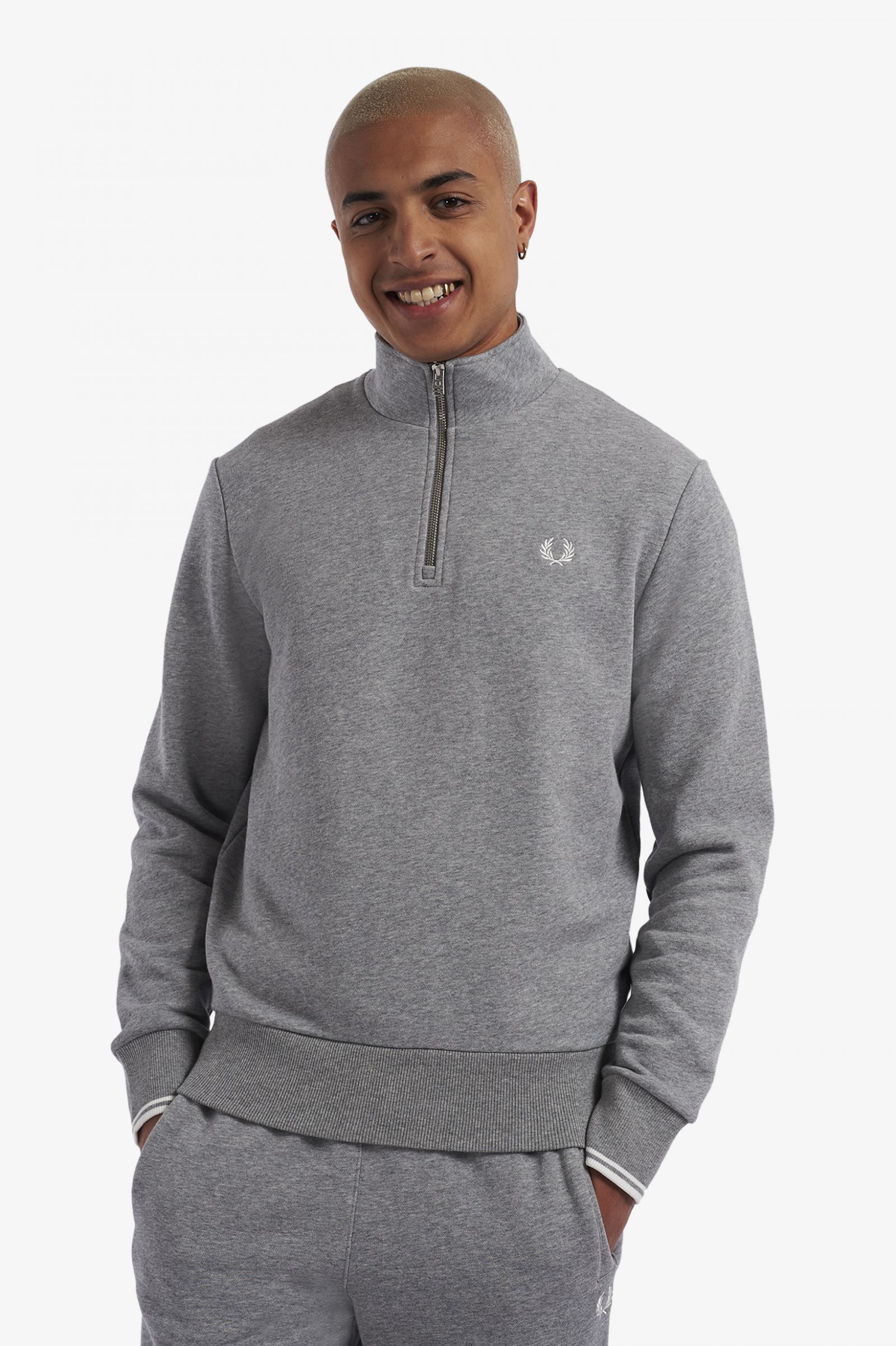 Half Zip Sweatshirt Steel Marl
