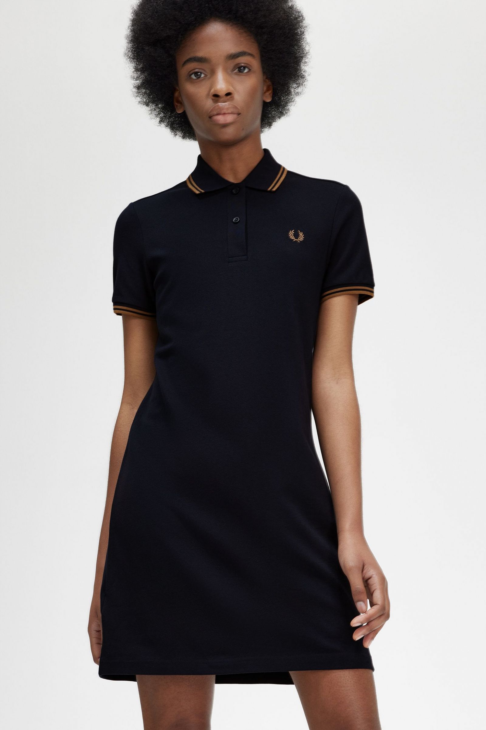 Twin Tipped Fred Perry Shirt Dress Navy