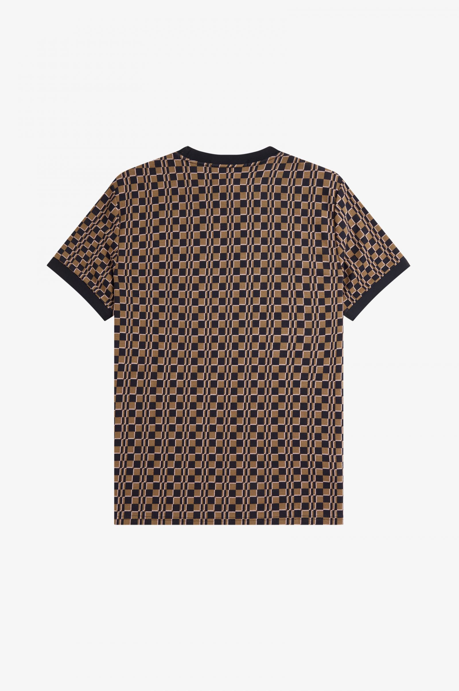 Glitch Chequerboard T-Shirt Shaded Stone / Navy