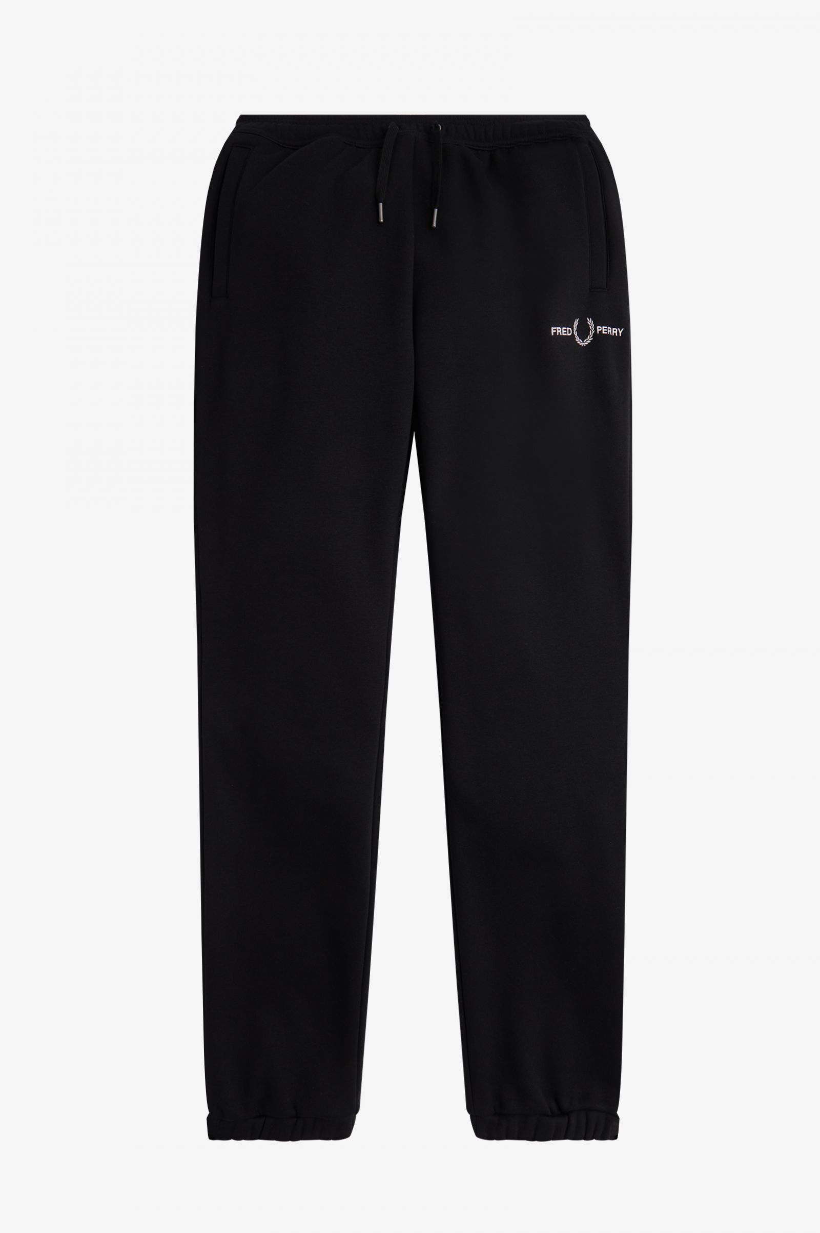 Embroidered Sweat Pants Black