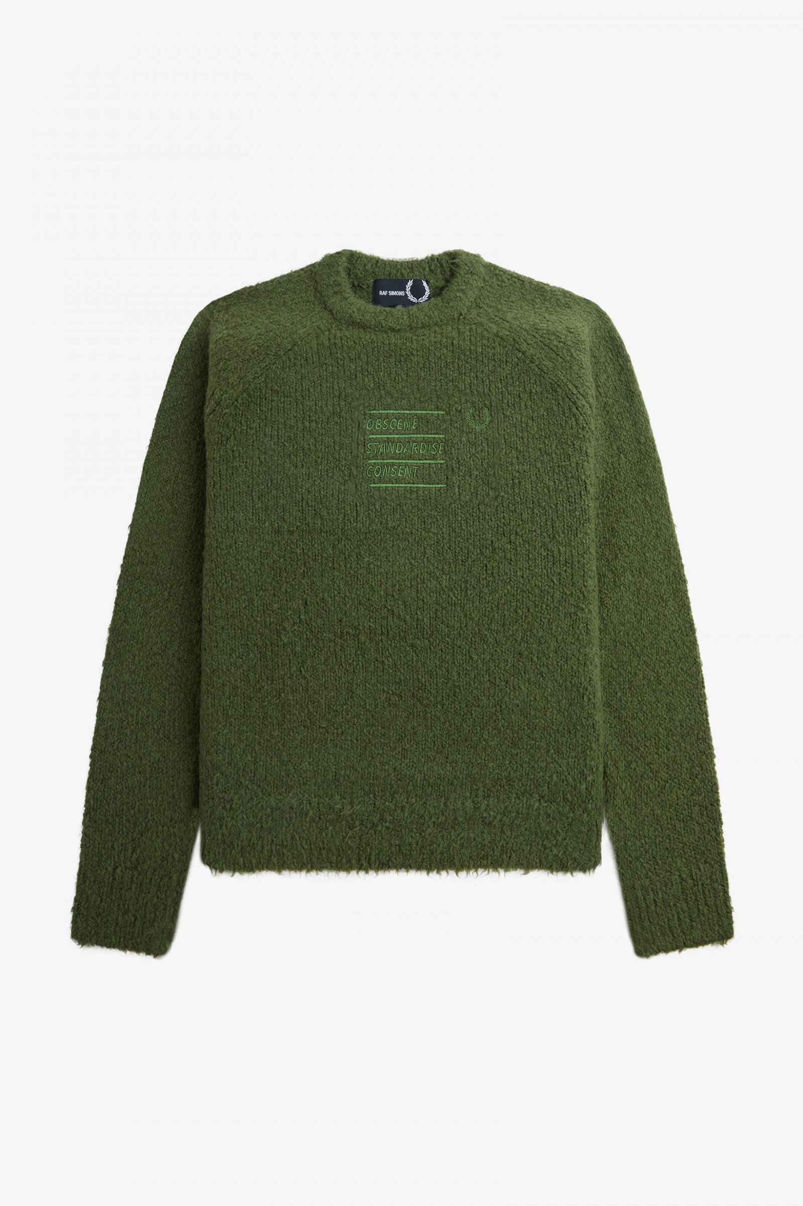 Raf SimonsTextured Knitted Jumper Chive