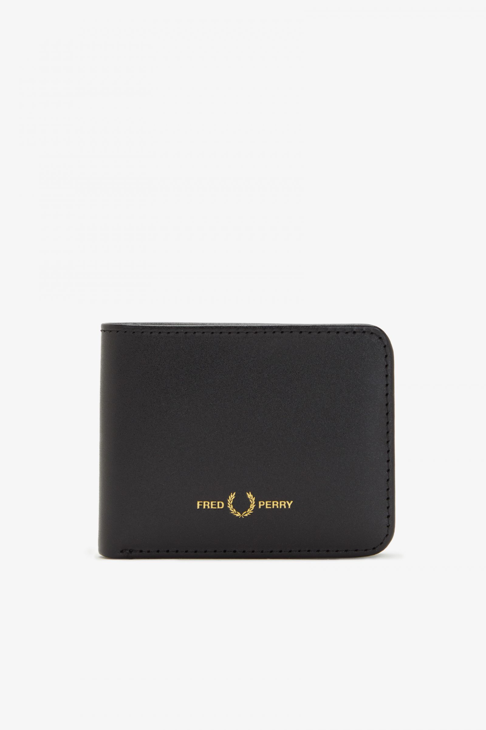Burnished Leather Billfold Wallet Black