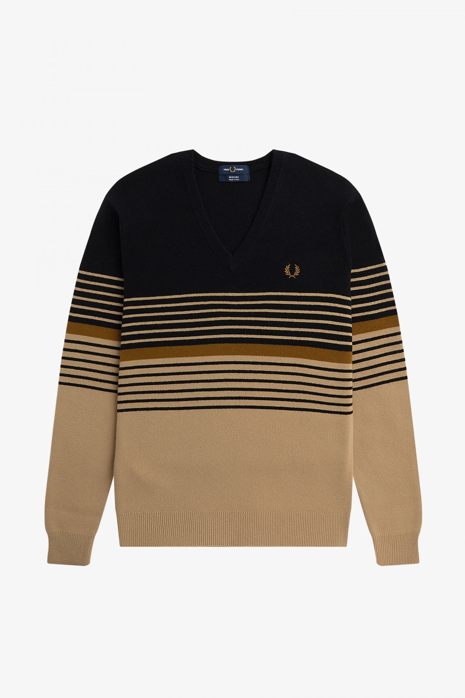 ReissuesLambswool Striped Jumper Desert