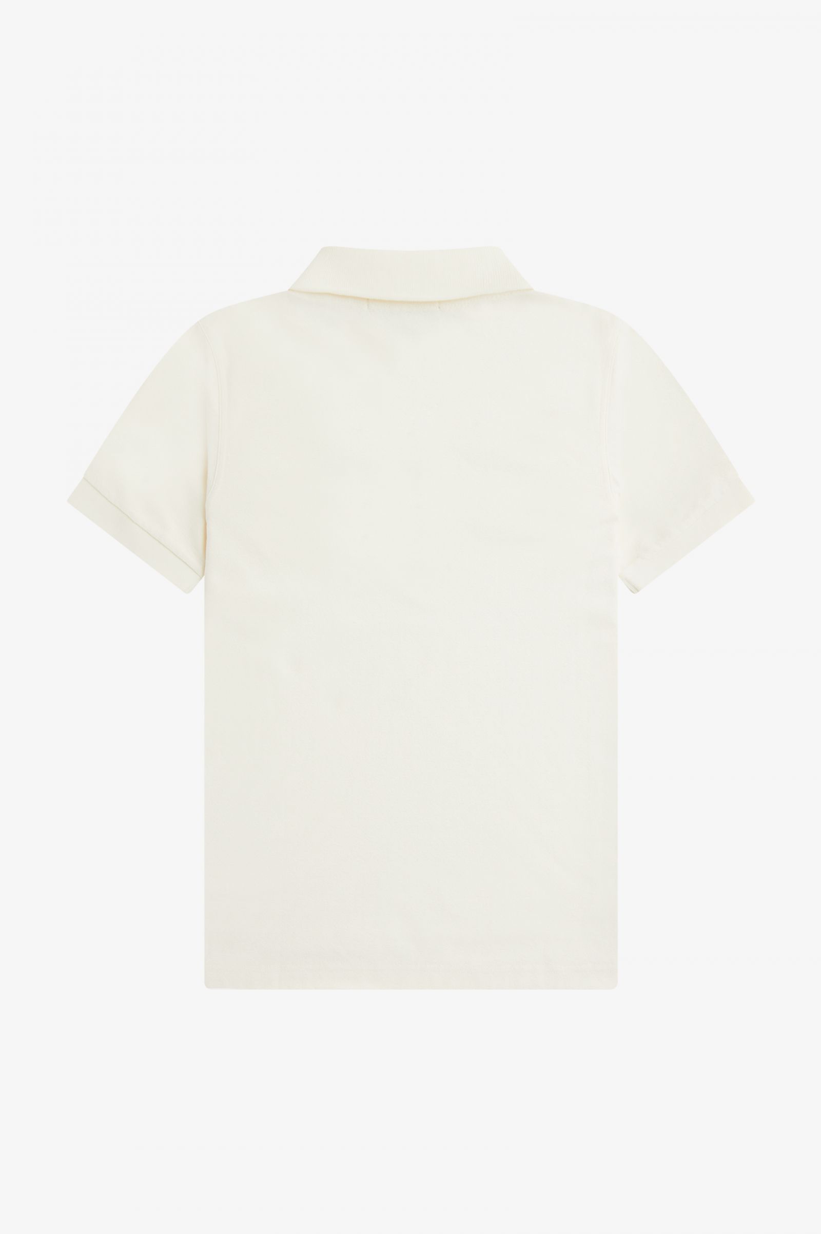 Textured Zip Neck Polo Shirt Ecru