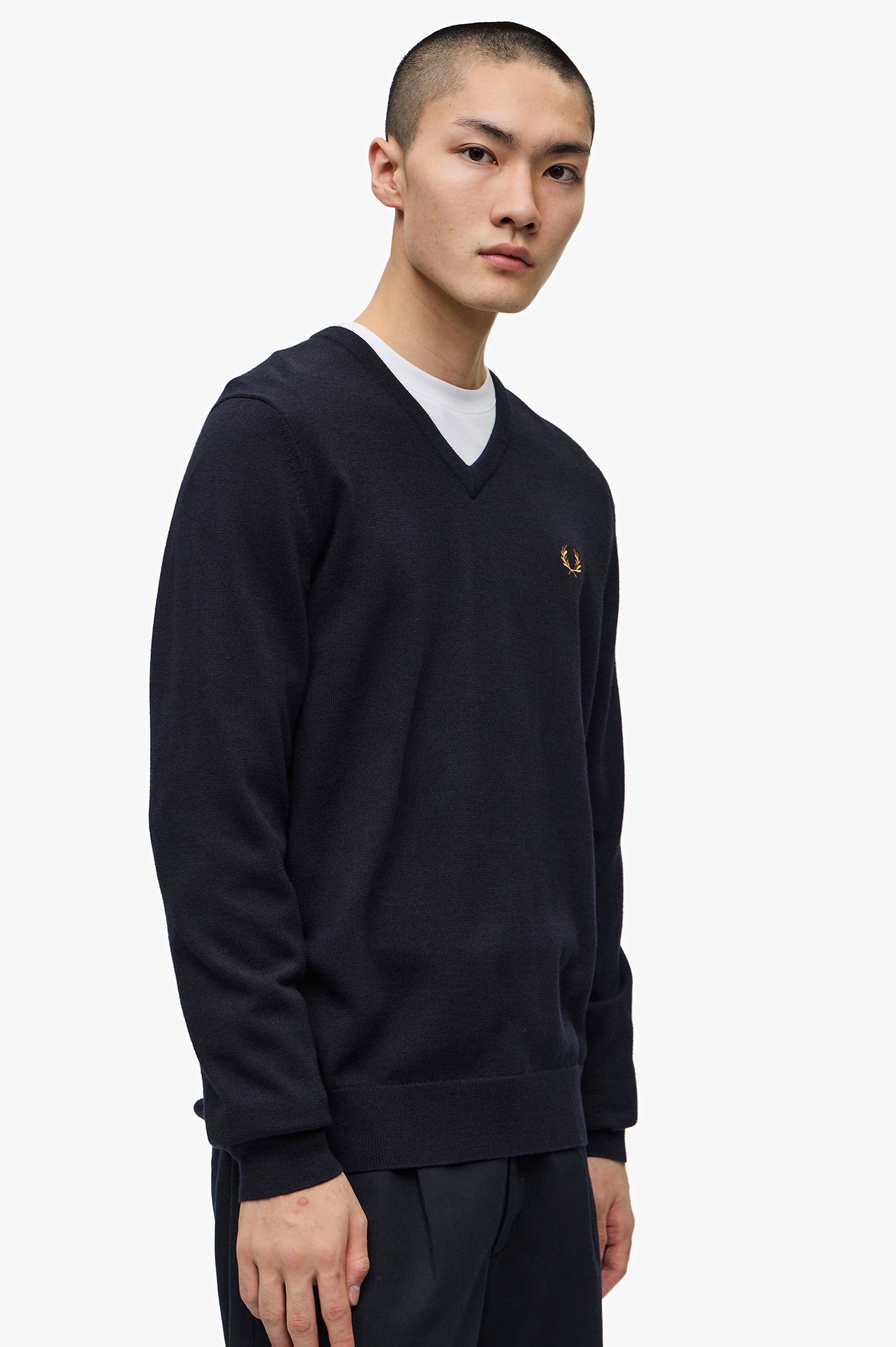 Classic V-Neck Jumper Navy
