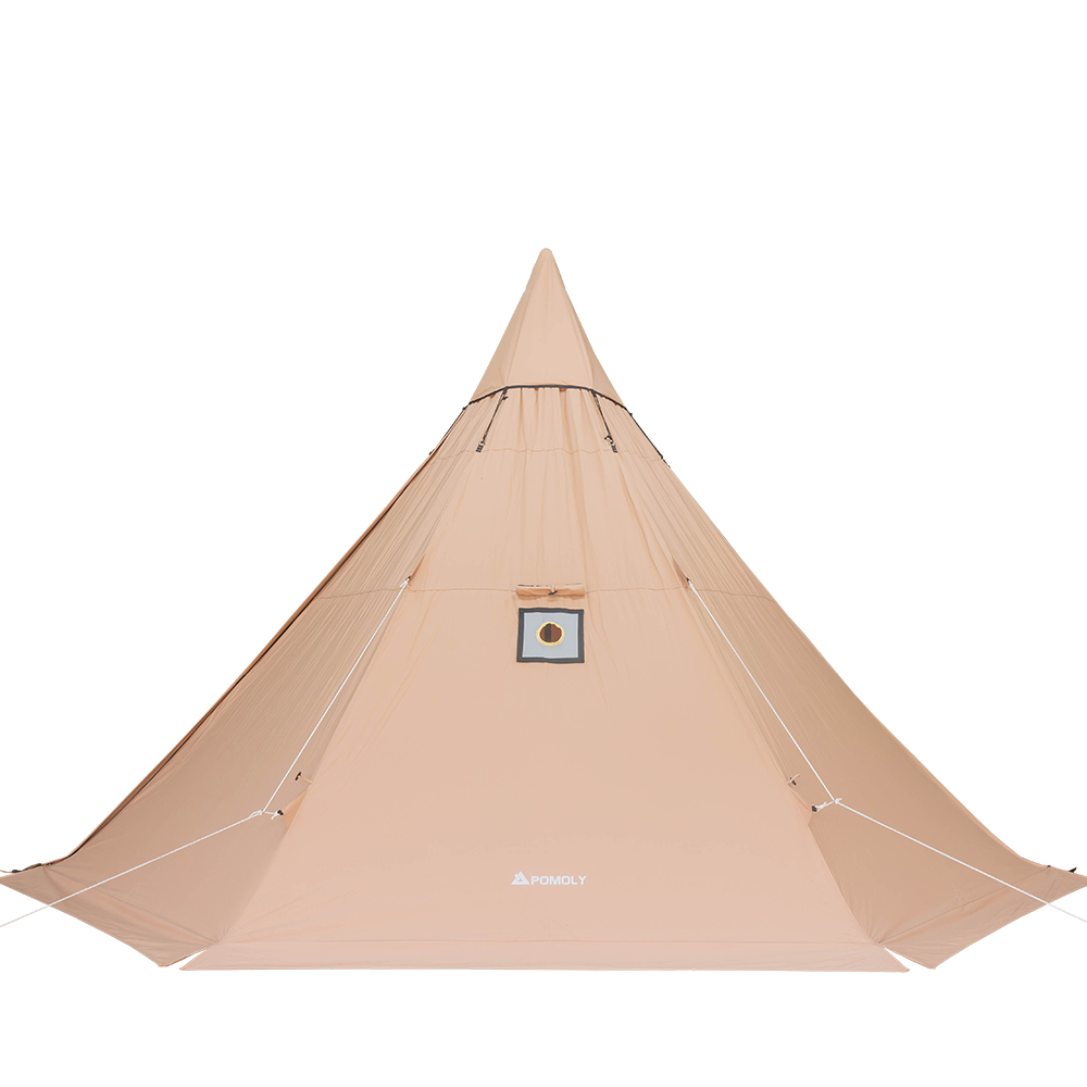 YARN Plus Canvas Hot Tent | 2-4 Person Tipi Tent with Wood Stove Jack for All Season Camping