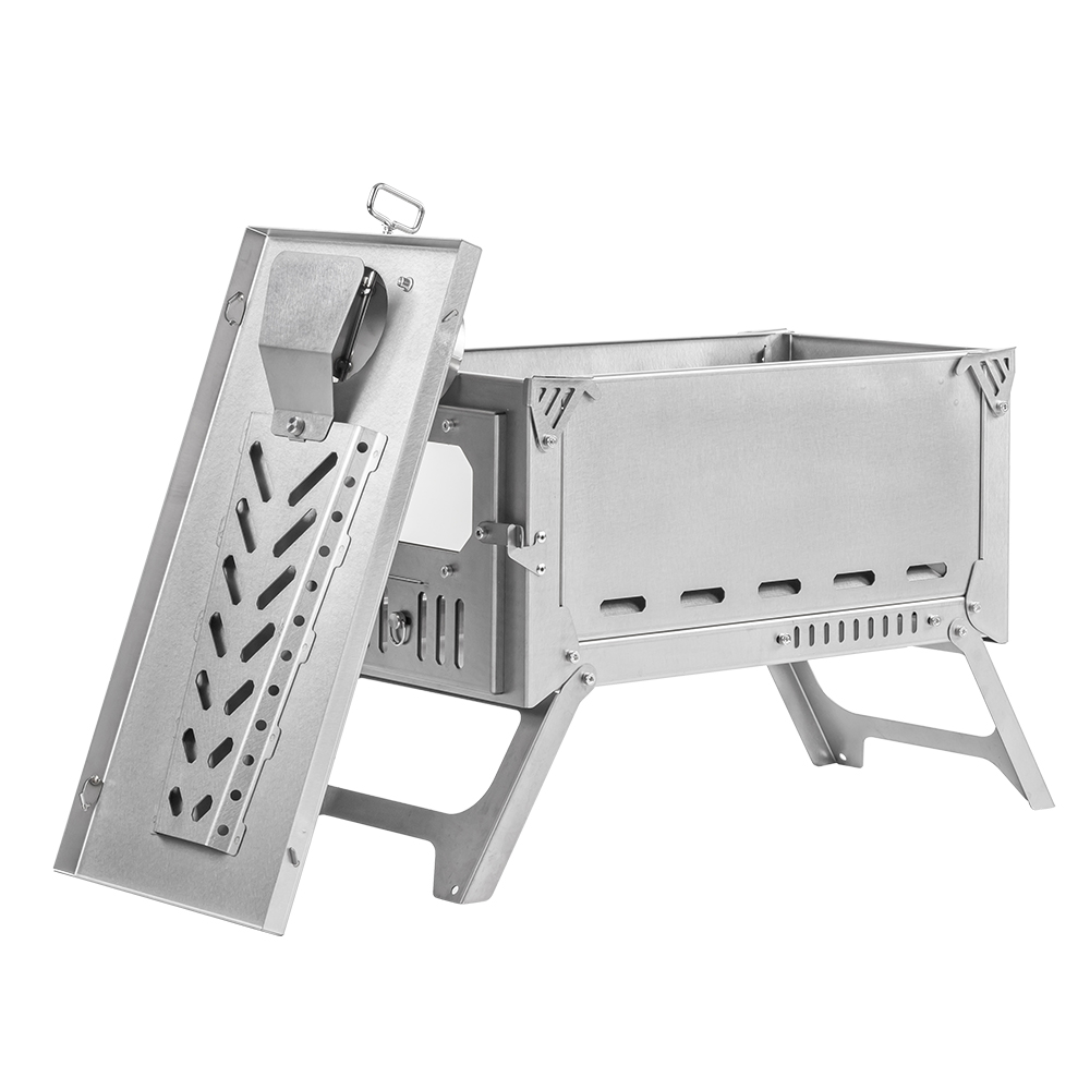 T-Brick 2.0 | Portable Titanium Wood Stove for Hot Tent Camping | Zpoint New Arrival