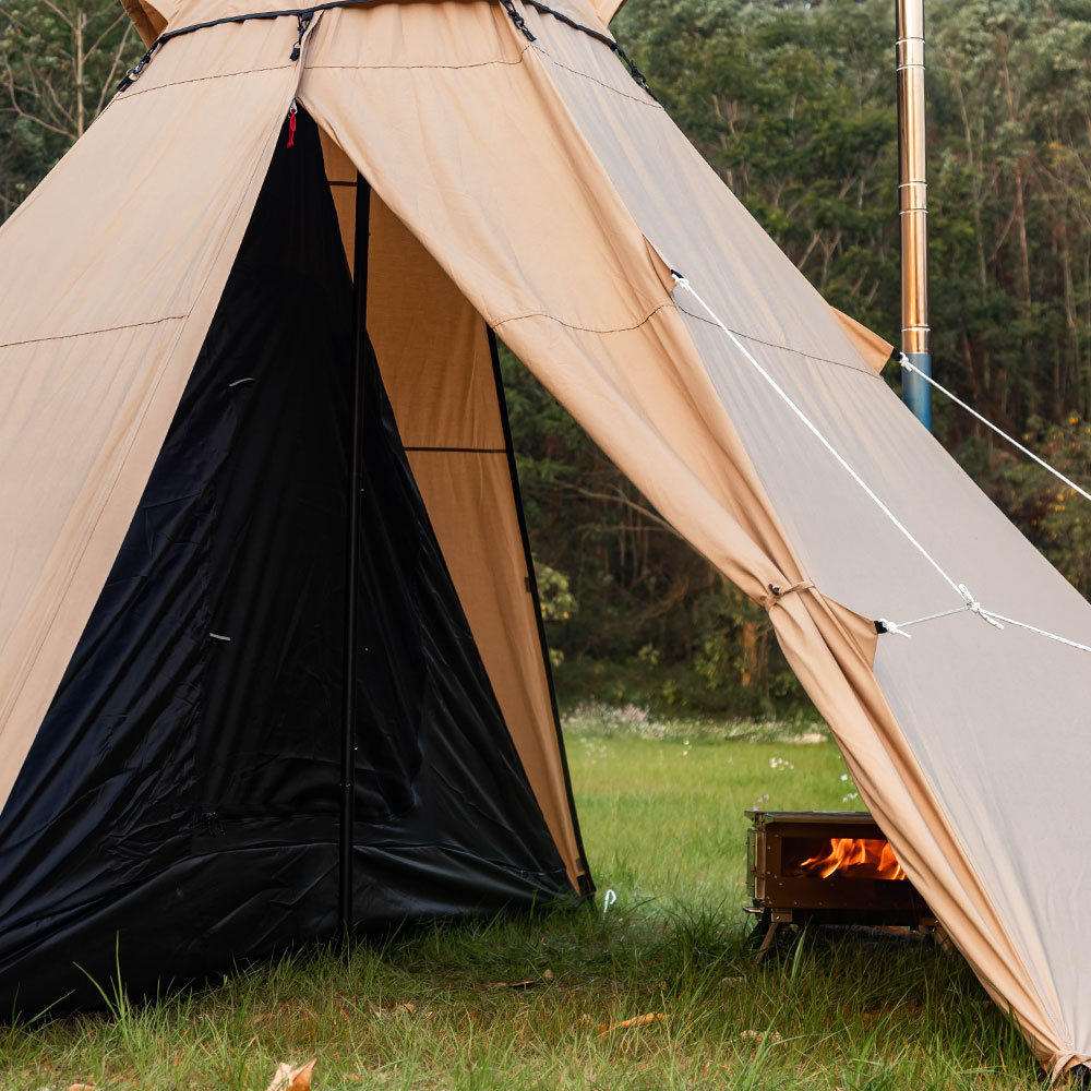 YARN Octa Canvas Hot Tent | 3-5 Person Tipi Tent with Wood Stove Jack for All Season Camping | Zpoint New Arrival