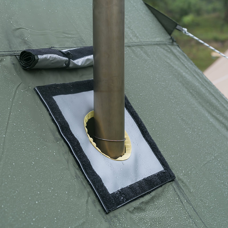 HEX Plus Camping Hot Tent | 2-6 Person Tipi Tent with Wood Stove Jack for All Season Camping