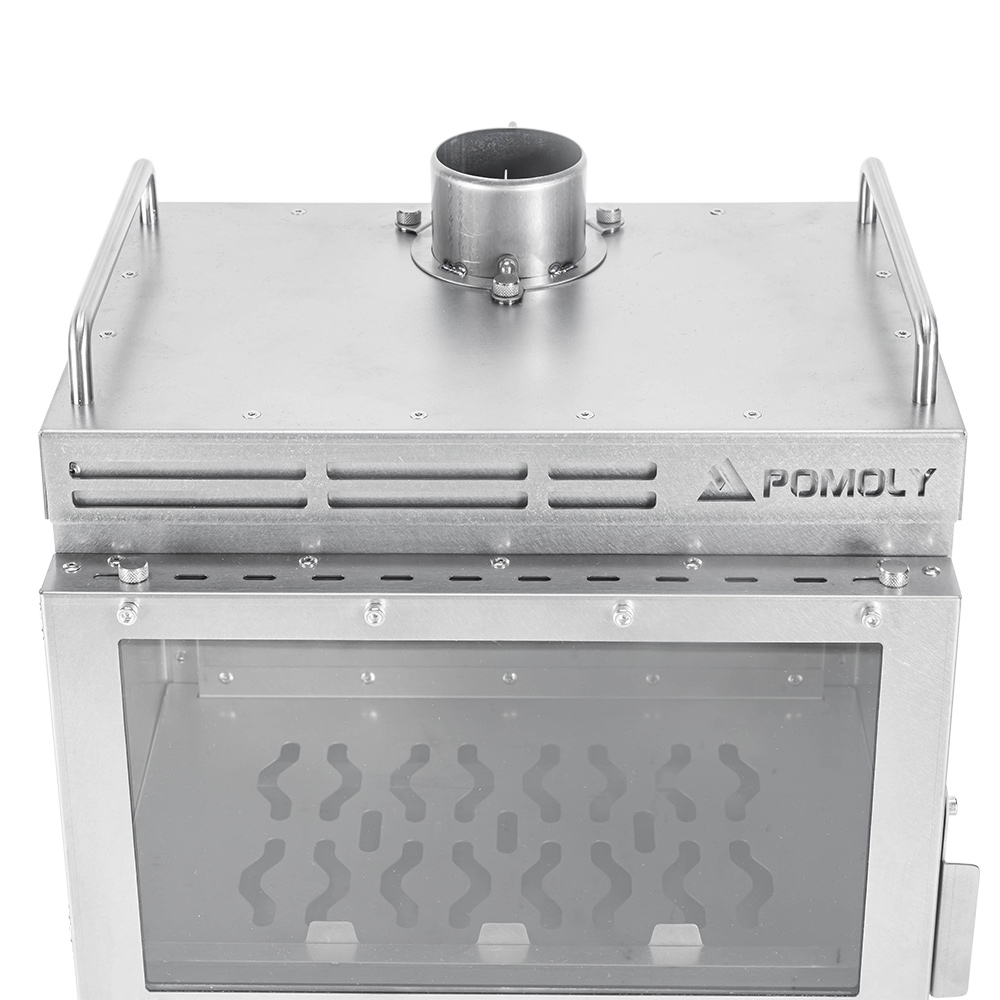 Dweller-Ti Titanium Wood Stove | Segmented Titanium Chimney Version | Zpoint & GREEN STOVE New Arrival