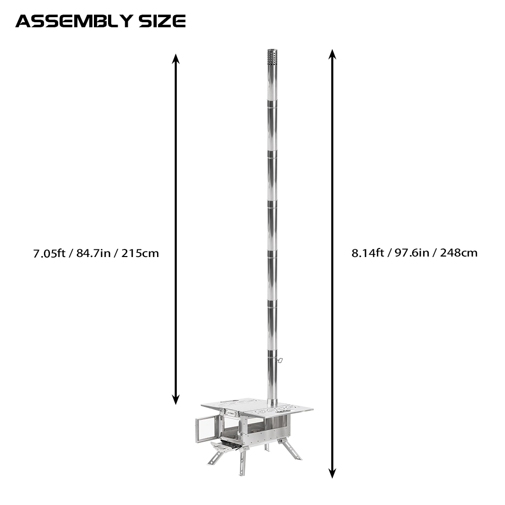 Oroqen 3 Wood Stove | Portable Stove for Hot Tent Camping | Zpoint New Arrival