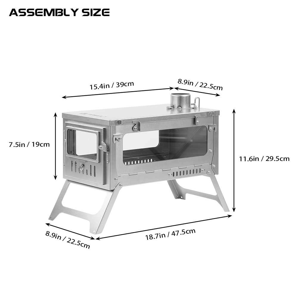 T1 - 3 | Fastfold Titanium Wood Stove | Zpoint New Arrival