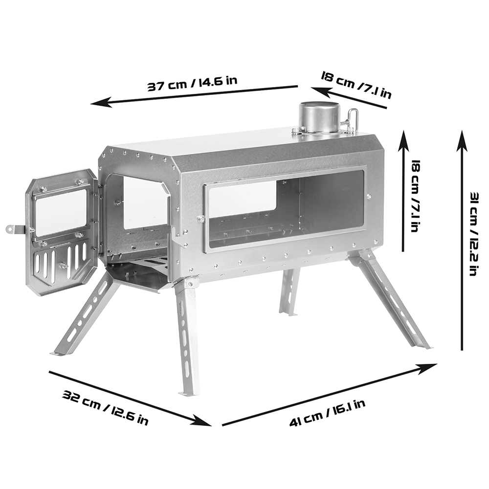 Traveller 3 Wood Stove | Non Rolling Titanium Chimney Version | Ultralight Tent Stove | New Arrival