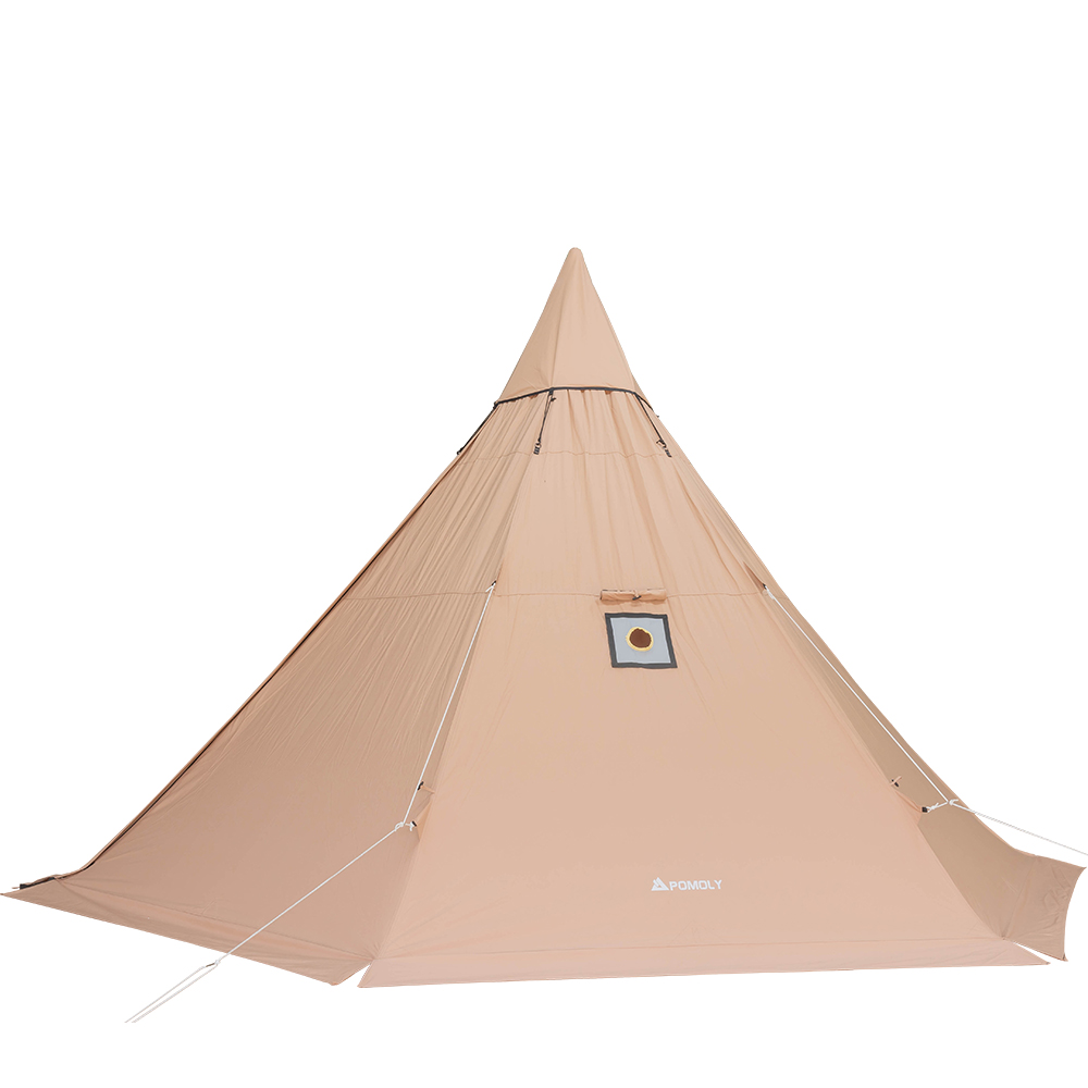 YARN Plus Canvas Hot Tent | 2-4 Person Tipi Tent with Wood Stove Jack for All Season Camping