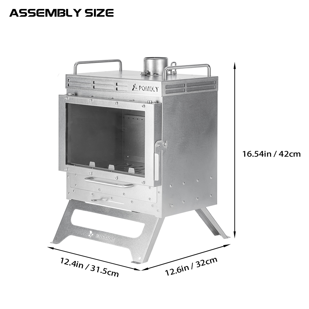 Dweller-Ti Titanium Wood Stove | Segmented Titanium Chimney Version | Zpoint & GREEN STOVE New Arrival