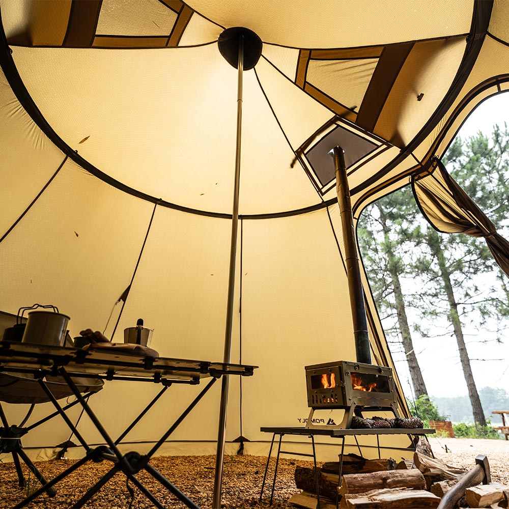 Circle 6 | Outdoor Hot Tent | Bell-Shaped Camping Hot Tent Zpoint New Arrival 2024