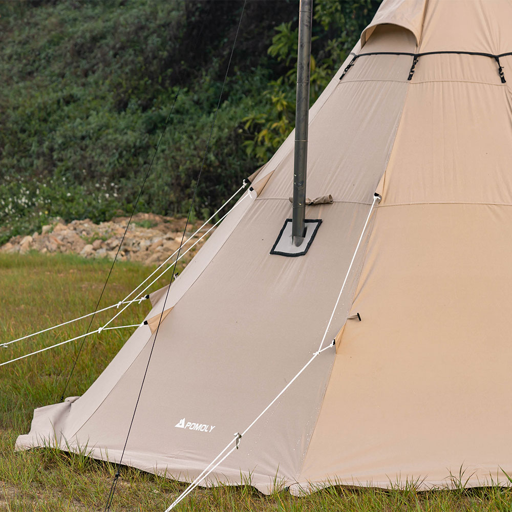 YARN Octa Canvas Hot Tent | 3-5 Person Tipi Tent with Wood Stove Jack for All Season Camping | Zpoint New Arrival