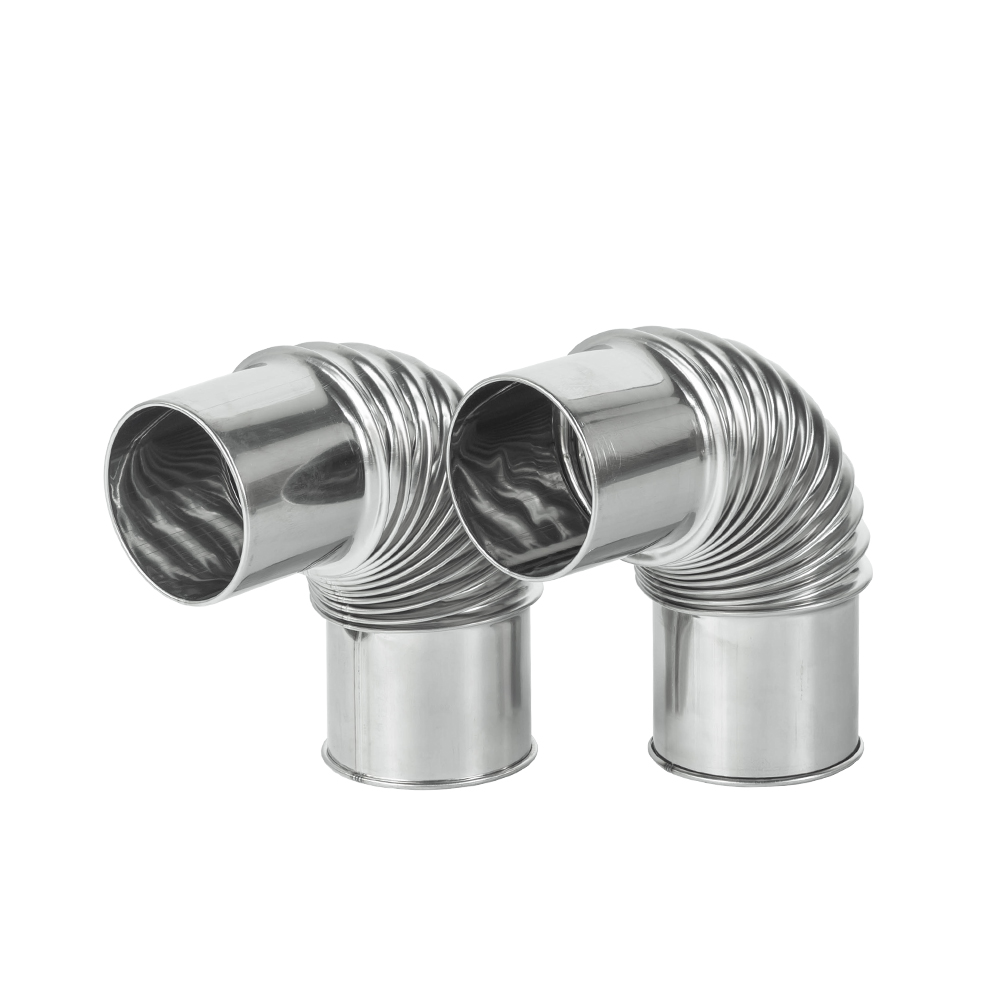 45 / 90 Degree Chimney Section | Φ2.76in x 2 Sections (Φ7cm) Stainless Steel Chimney for Wood Stove | Zpoint