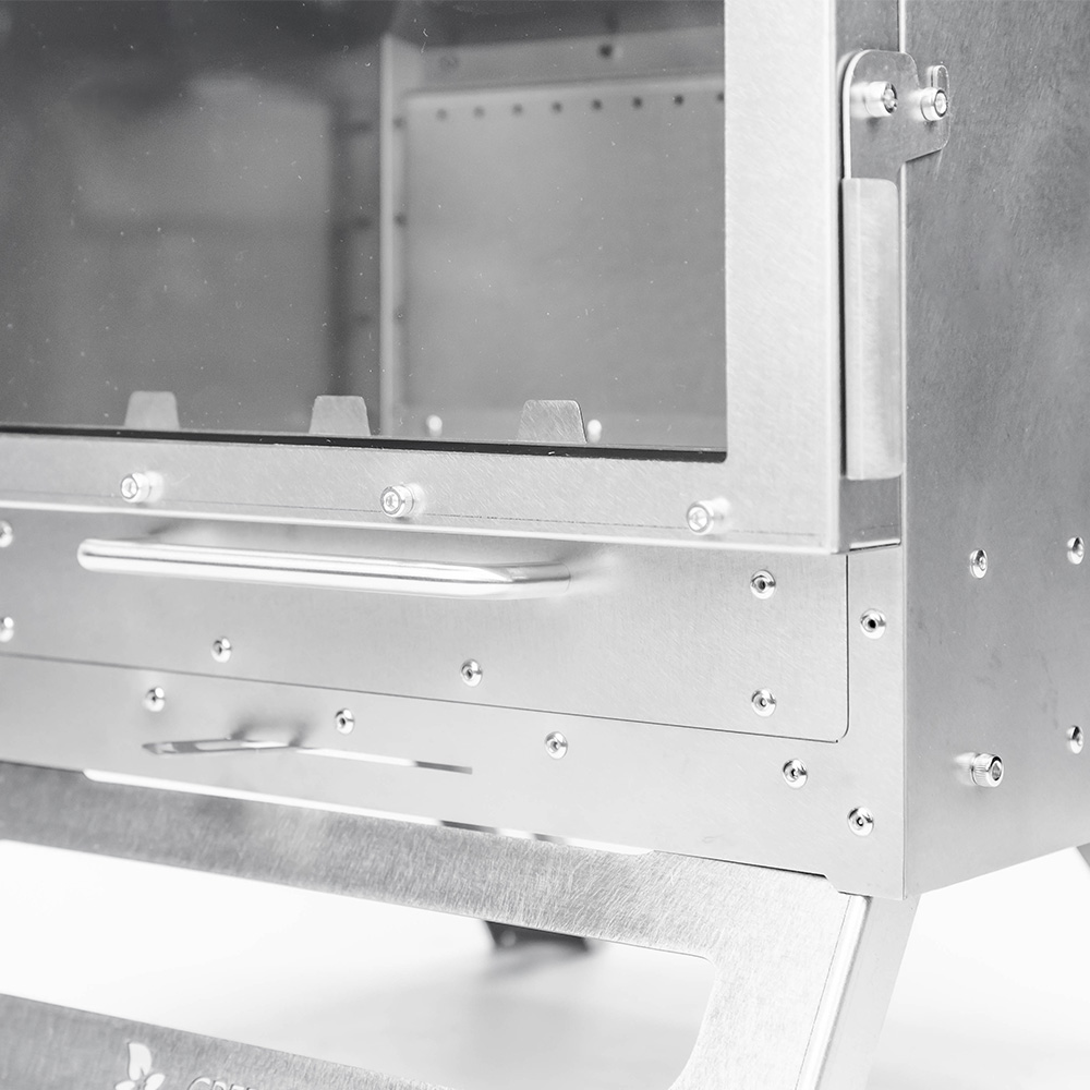 Dweller-Ti Titanium Wood Stove | Segmented Titanium Chimney Version | Zpoint & GREEN STOVE New Arrival