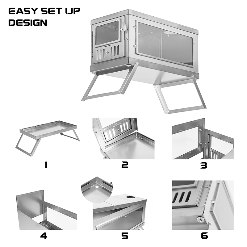 TIMBER Stove | Titanium Wood Stove for Hot Tent and Camping | Zpoint Version