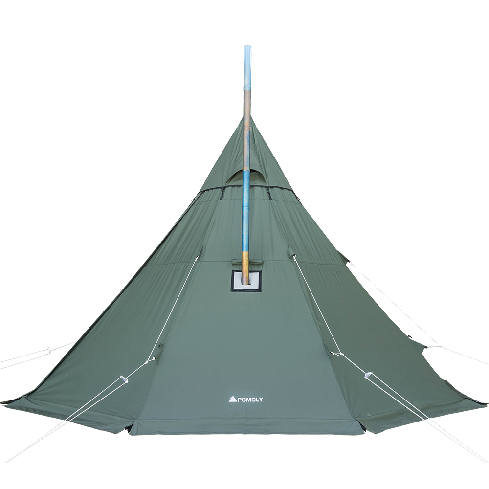 YARN Octa Canvas Hot Tent | 3-5 Person Tipi Tent with Wood Stove Jack for All Season Camping | Zpoint New Arrival