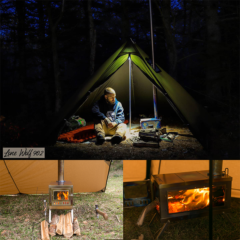 TIMBER Stove | Titanium Wood Stove for Hot Tent and Camping | Zpoint Version