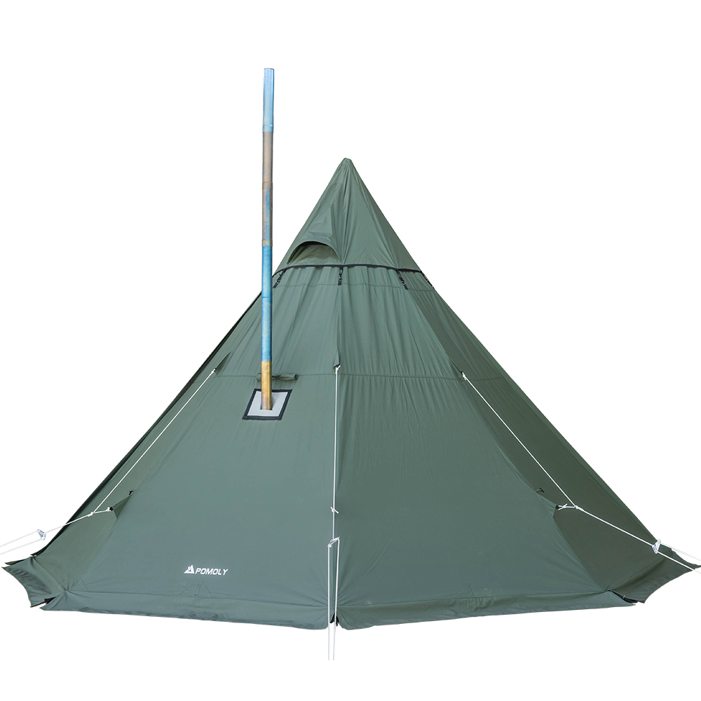 YARN Octa Canvas Hot Tent | 3-5 Person Tipi Tent with Wood Stove Jack for All Season Camping | Zpoint New Arrival
