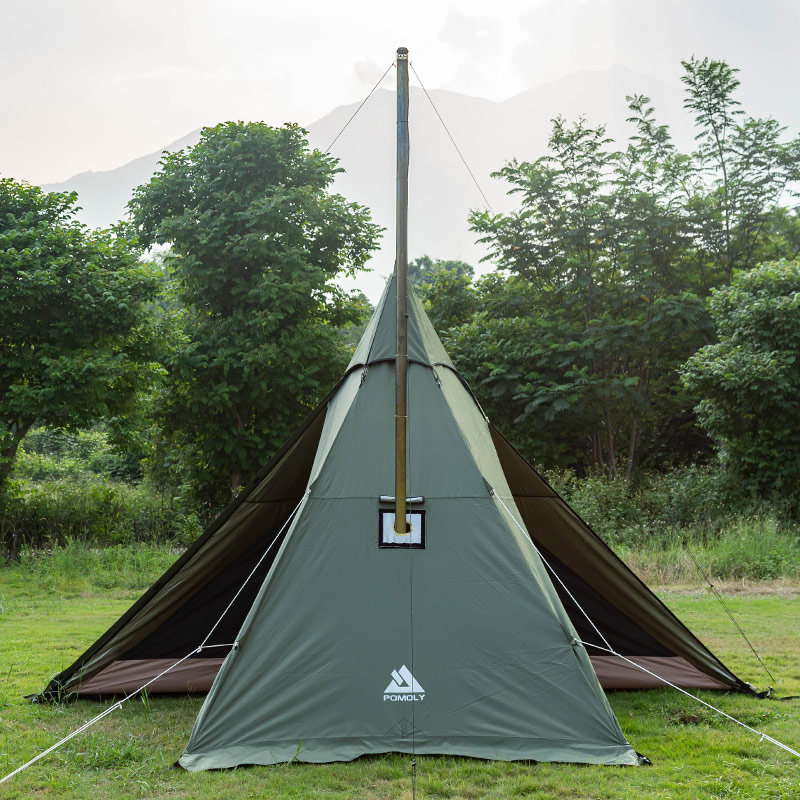HEX Plus Camping Hot Tent | 2-6 Person Tipi Tent with Wood Stove Jack for All Season Camping