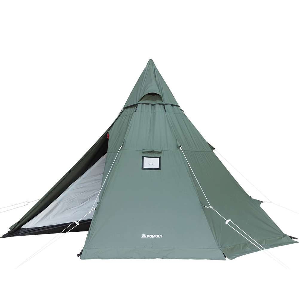 YARN Octa Canvas Hot Tent | 3-5 Person Tipi Tent with Wood Stove Jack for All Season Camping | Zpoint New Arrival