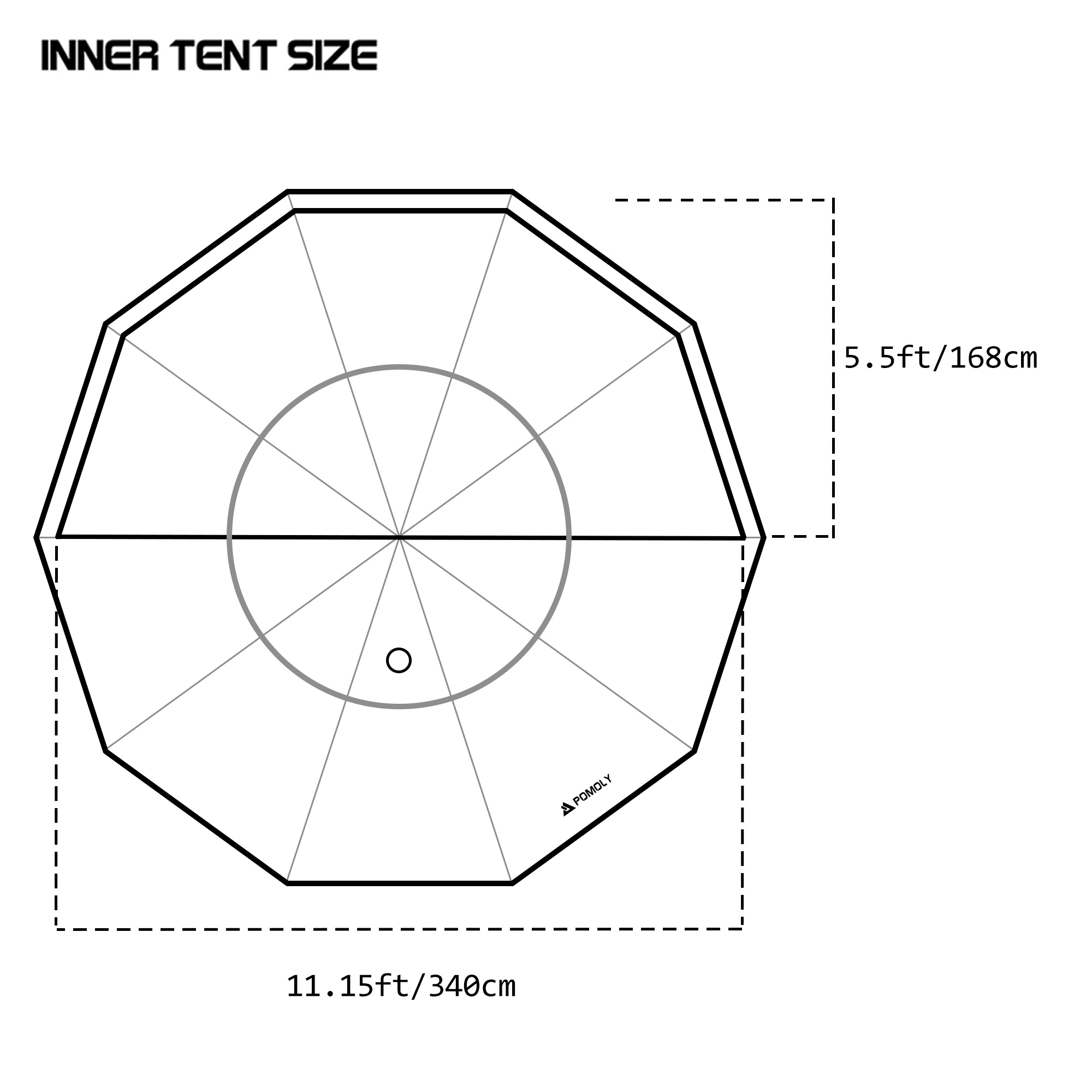 Circle 6 | Outdoor Hot Tent | Bell-Shaped Camping Hot Tent Zpoint New Arrival 2024