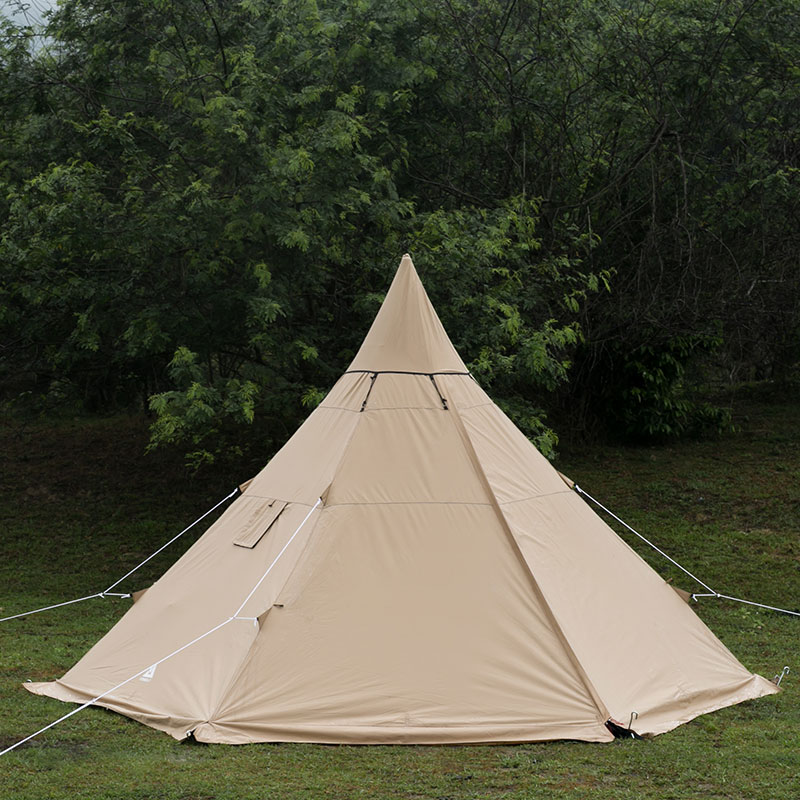 YARN Plus Canvas Hot Tent | 2-4 Person Tipi Tent with Wood Stove Jack for All Season Camping