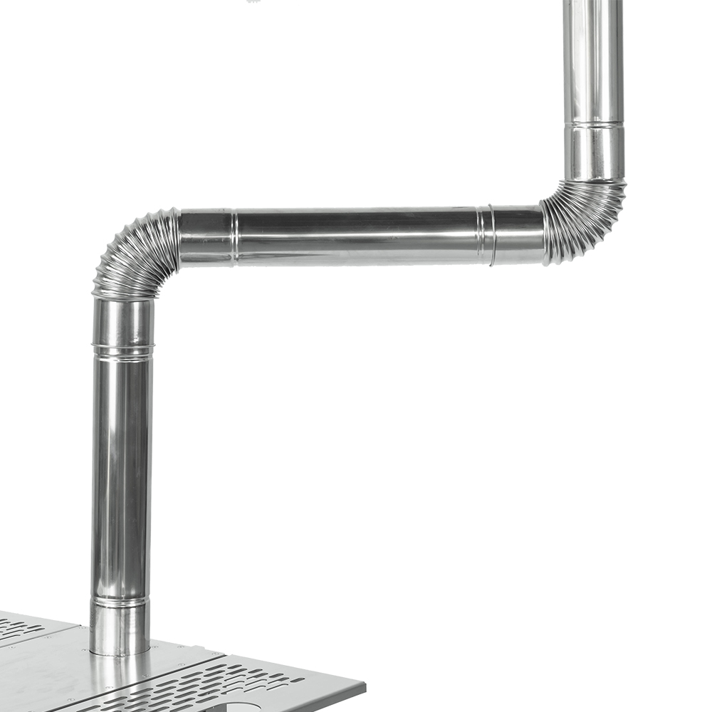 45 / 90 Degree Chimney Section | Φ2.36in x 2 Sections (Φ6cm) Stainless Steel Chimney for Wood Stove | Zpoint