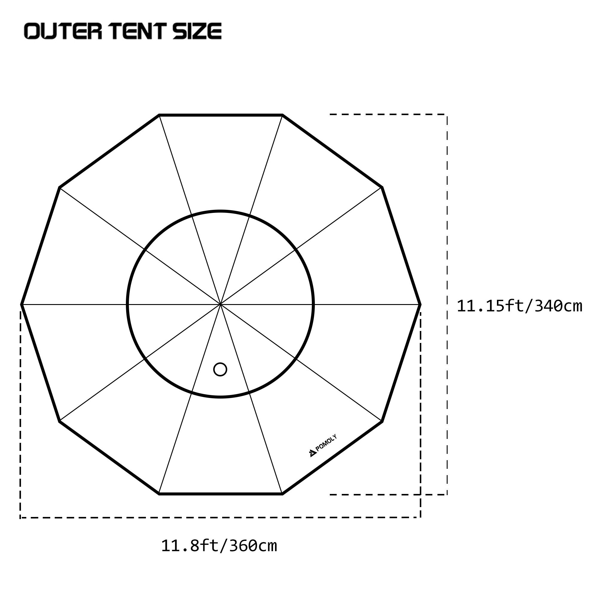 Circle 6 | Outdoor Hot Tent | Bell-Shaped Camping Hot Tent Zpoint New Arrival 2024