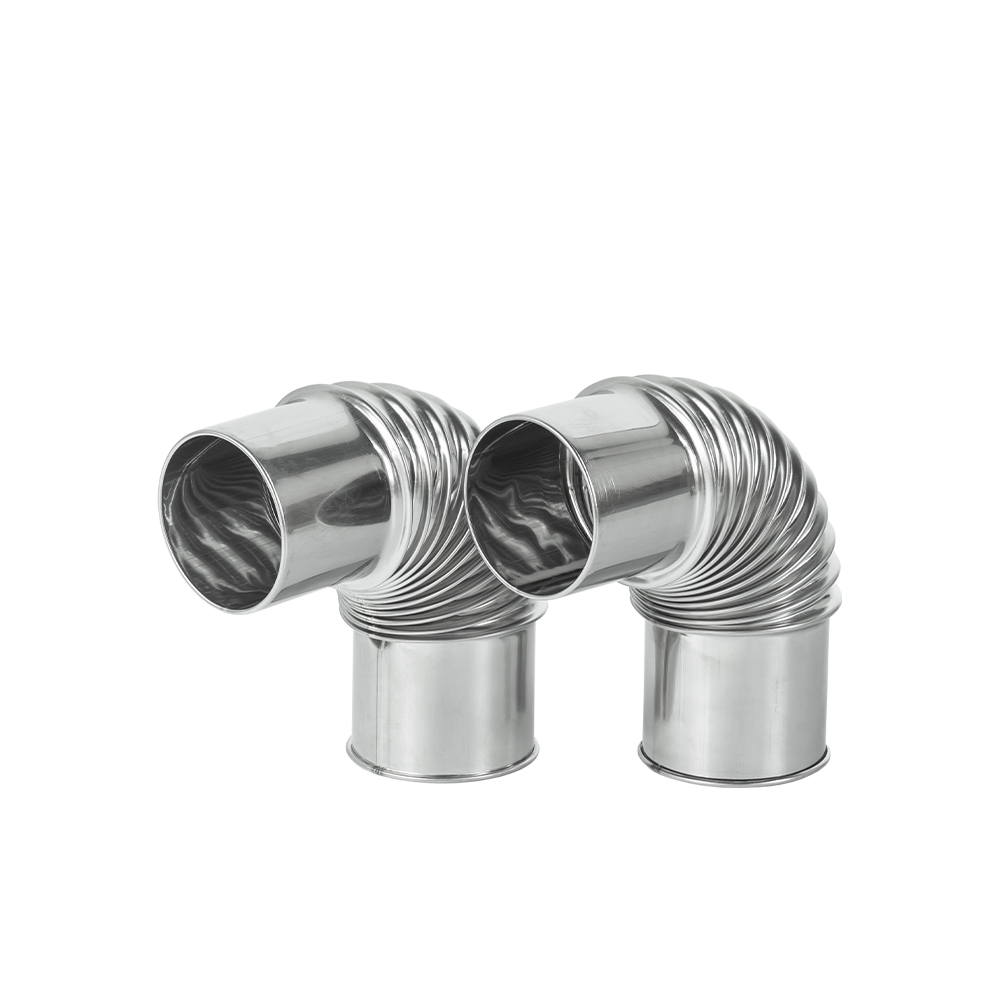 45 / 90 Degree Chimney Section | Φ2.36in x 2 Sections (Φ6cm) Stainless Steel Chimney for Wood Stove | Zpoint