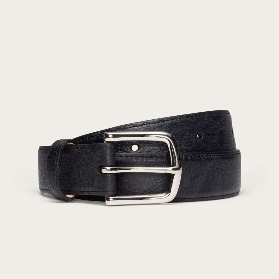 Smooth Ostrich Belt Gunpowder