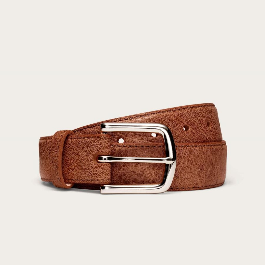 Smooth Ostrich Belt Russet