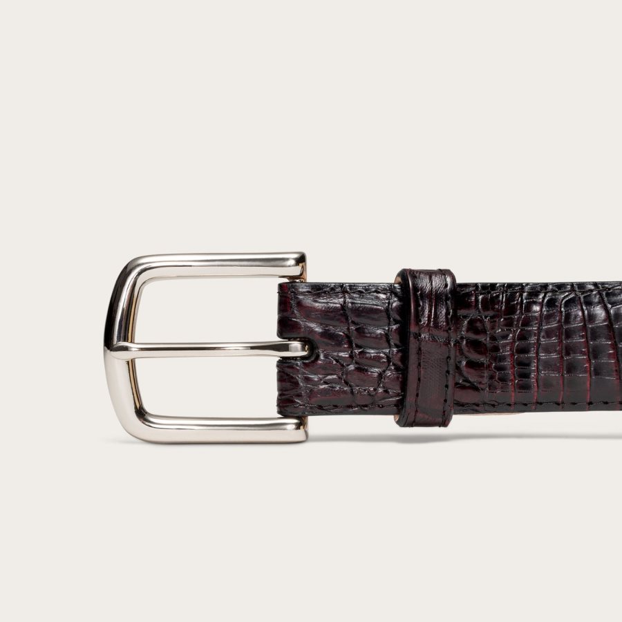 Crocodile Belt Black Cherry Crocodile