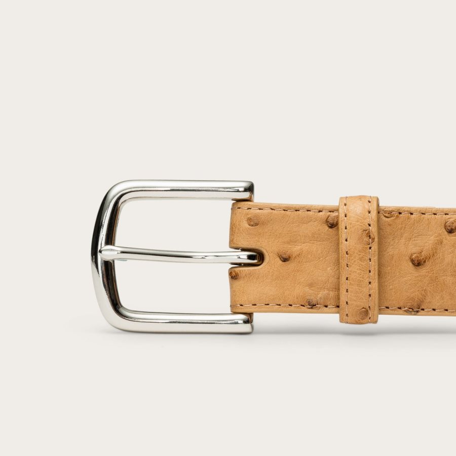 Ostrich Belt Tan Ostrich
