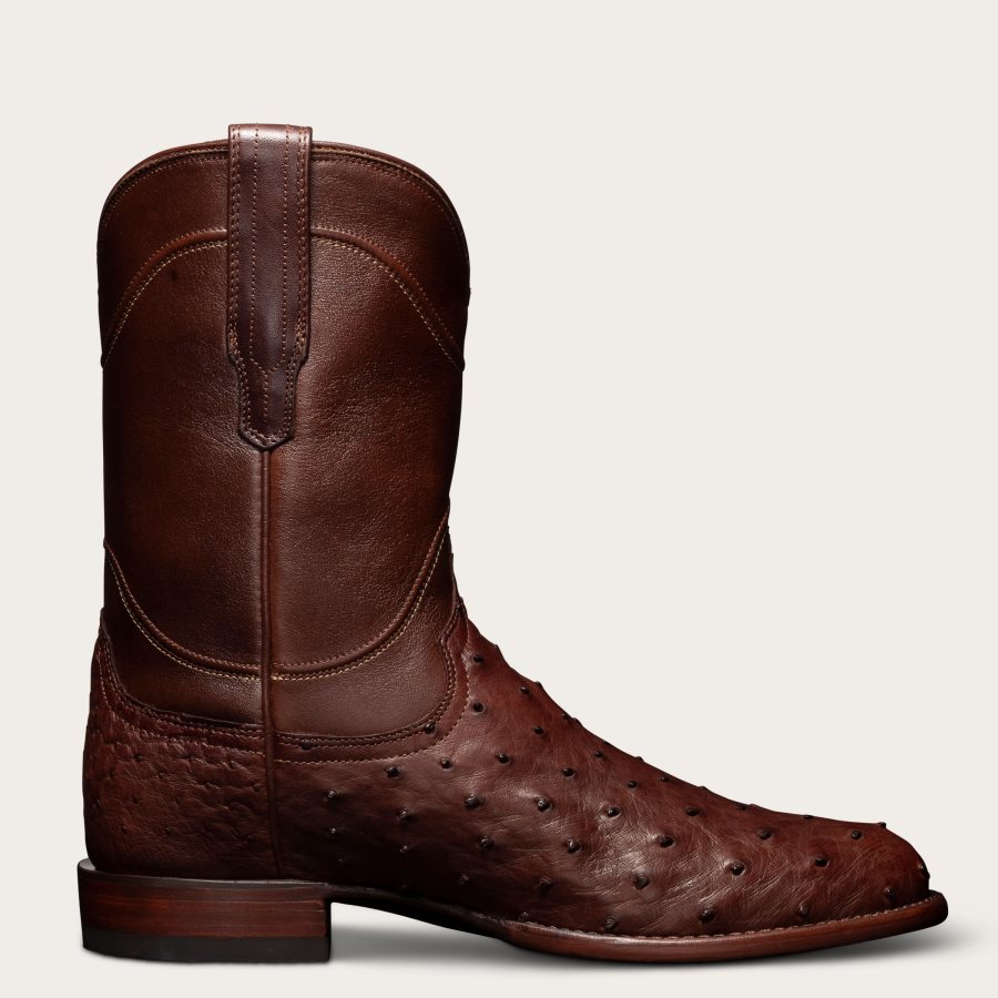 Men The Duke Mahogany Ostrich