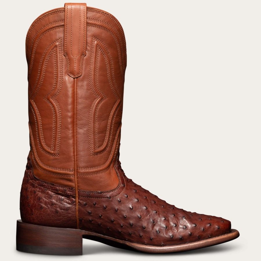 Men The Emmitt Mahogany Ostrich