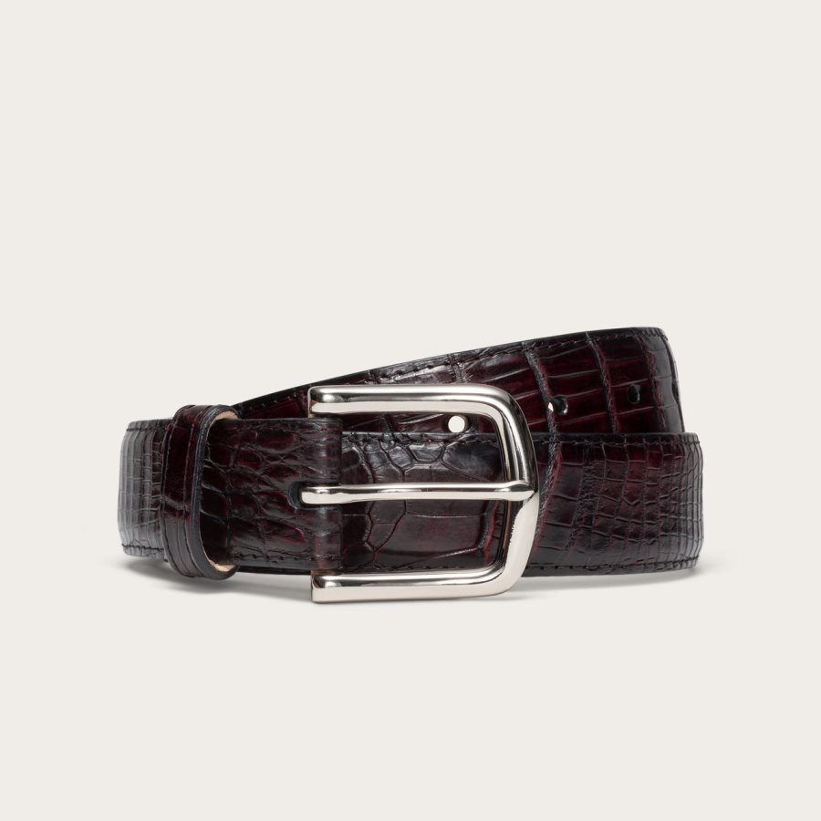 Crocodile Belt Black Cherry Crocodile
