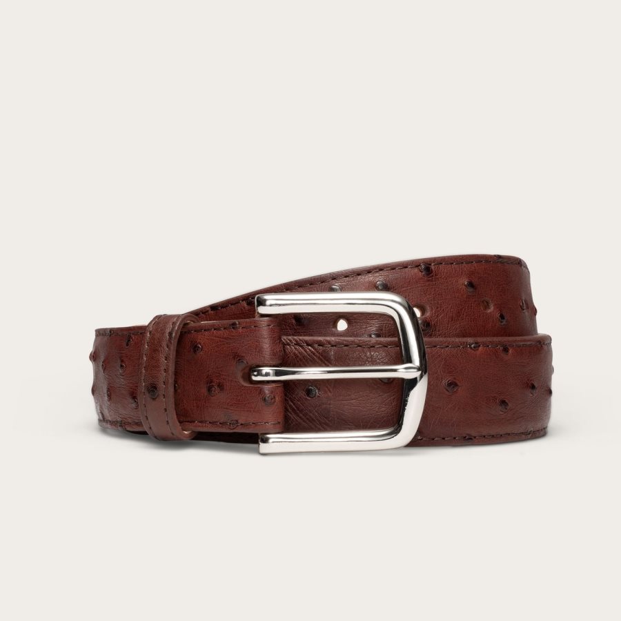 Ostrich Belt Mahogany Ostrich