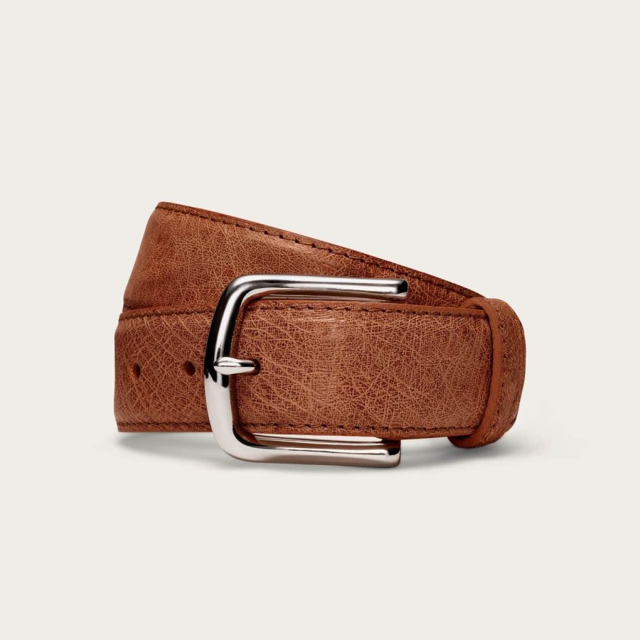 Smooth Ostrich Belt Russet