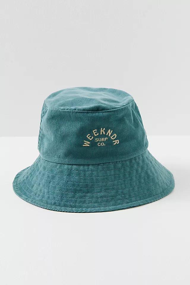 Weekndr Cord Bucket Hat Overcast