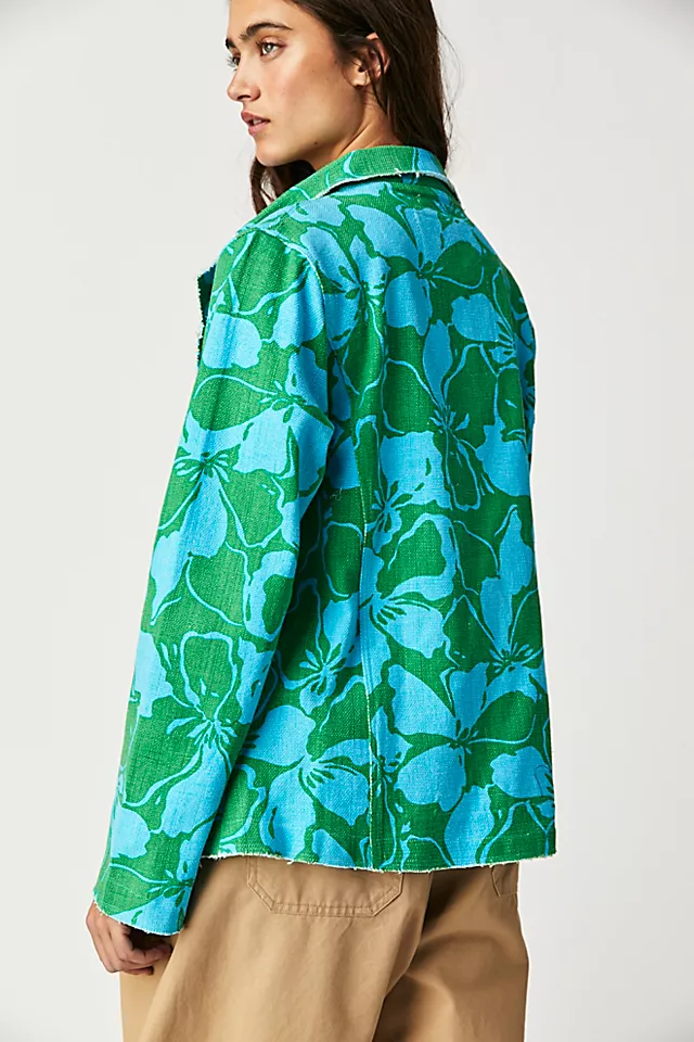 Hibiscus Jacket Turquoise