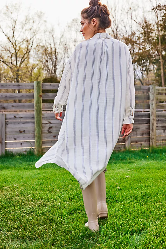 CP Shades Double Cloth Maxi Top White Combo