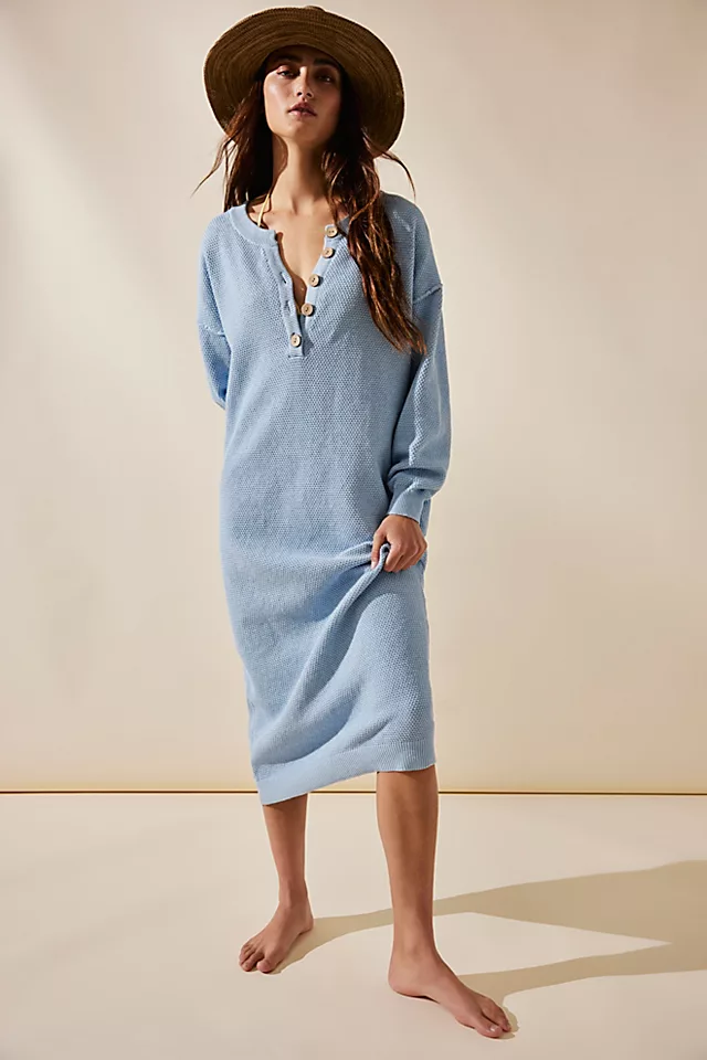 Hailee Sweater Midi Soft Heather Blue