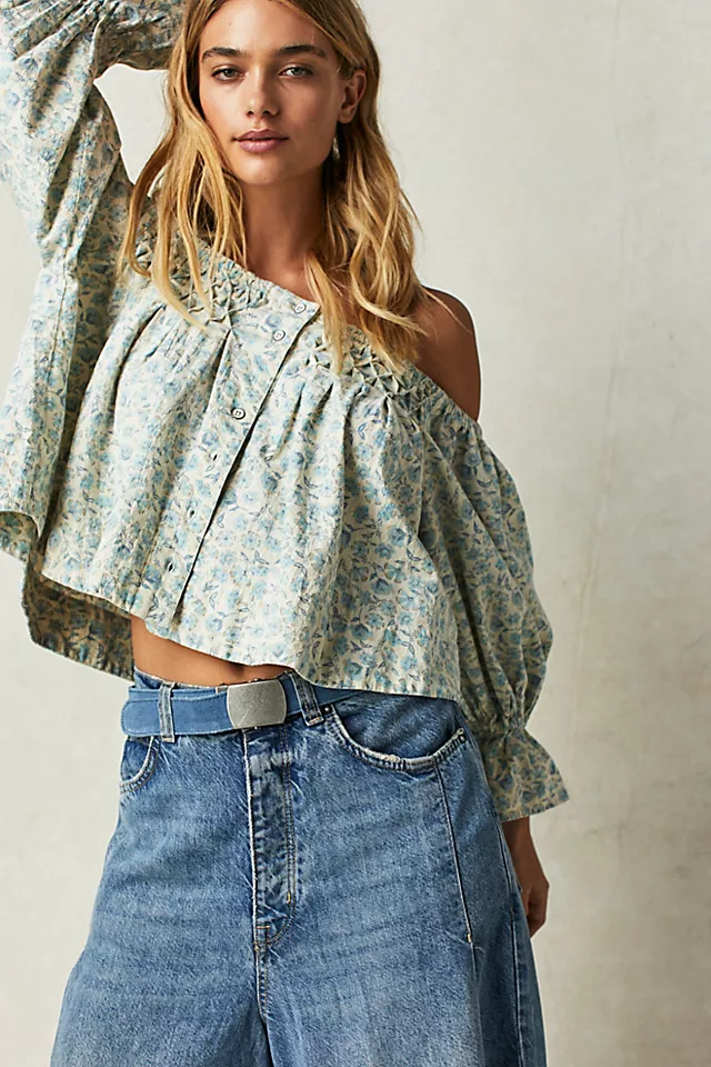 James Smock Top Ivory Combo