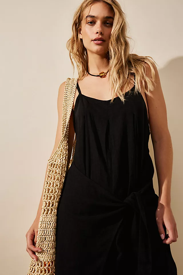 Romantic Wrapped Jumpsuit Black